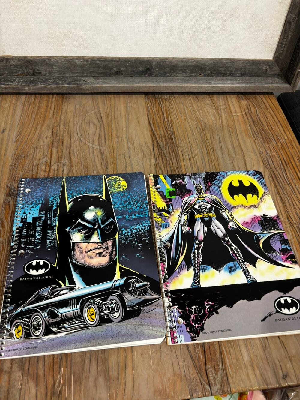 Vintage 1991 Batman Returns Spiral Notebooks Lot of 2 DC Comics Unused Rare